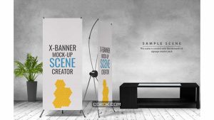دانلود جعبه ابزار ساخت موکاپ استند و بنر Signage Mockup Scene Creator