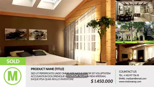 پروژه افترافکت اسلایدشو مشاور املاک ساده Simple Real-Estate SlideShow