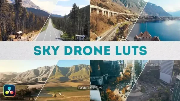 پریست داوینچی ریزالو پهپاد آسمان Sky Drone LUTs | DaVinci Resolve