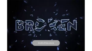 دانلود افکت متن شیشه شکسته Smashed Glass Text Effect