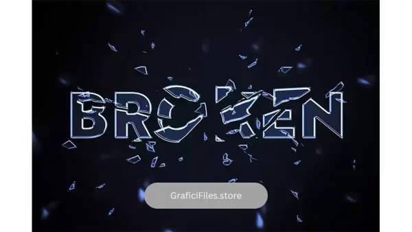 دانلود افکت متن شیشه شکسته Smashed Glass Text Effect