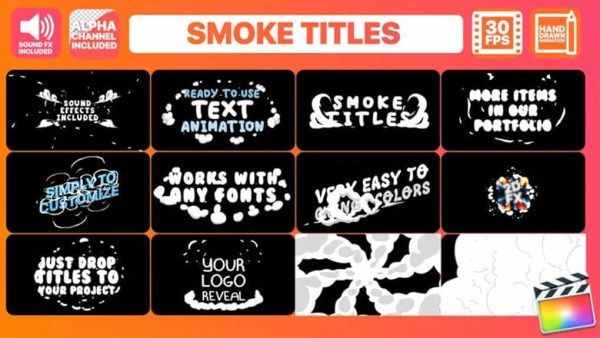 پروژه آماده فاینال کات پرو دود کارتونی Smoke Titles