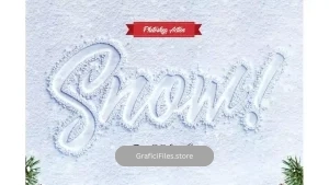 دانلود اکشن فتوشاپ ساخت نوشته روی برف Snow Lettering – Photoshop Action