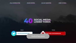 پروژه آماده فاینال کات پرو زیرنویس شبکه اجتماعی Social Media Lower Thirds