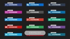 پروژه فاینال کات پرو زیرنویس شبکه اجتماعی Social Media Lower Thirds