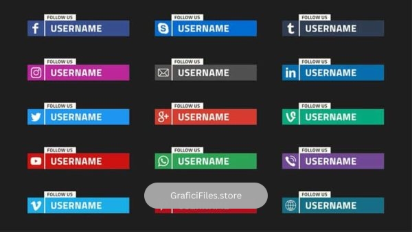 پروژه فاینال کات پرو زیرنویس شبکه اجتماعی Social Media Lower Thirds