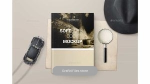 دانلود موکاپ کتاب Softcover Book Mockups