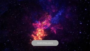 دانلود بک گراند موشن گرافیک Space Nebula Multicolor 2