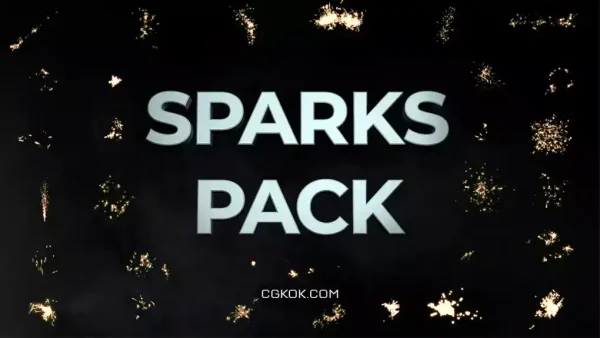 دانلود فوتیج آلفا جرقه آتش Sparks Pack On Alpha