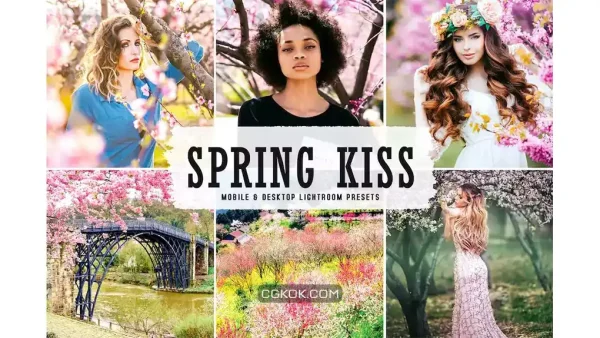 دانلود پریست لایت روم و فتوشاپ بهار به همراه اکشن فتوشاپ Spring Kiss Mobile & Desktop Lightroom Presets