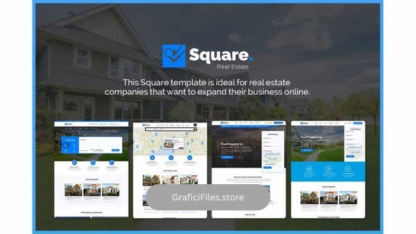 دانلود قالب لایه باز مشاور املاک Square – Professional Real Estate PSD Templates