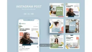 دانلود فایل لایه باز پست اینستاگرام SRTP Instagram Post v3.7