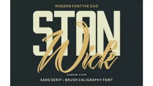 دانلود فونت انگلیسی گرافیکی Stanwick Font Duo