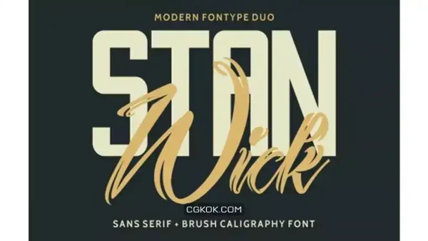 دانلود فونت انگلیسی گرافیکی Stanwick Font Duo