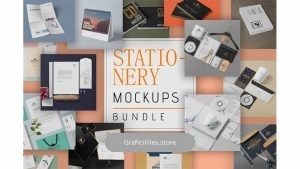 دانلود موکاپ ست اداری Stationery Mockups Bundle