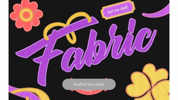 اکشن ایجاد متن پارچه ای برای فتوشاپ – Stitched Fabric Action