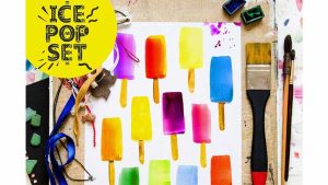 دانلود کلیپ آرت بستنی Summer Mood, Watercolor Set With Ice