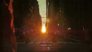 فوتیج غروب خورشید در منهتن Sunset In Manhattan