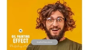 دانلود اکشن فتوشاپ افکت عکس نقاشی رنگ روغن Super Easy Oil Painting Effect