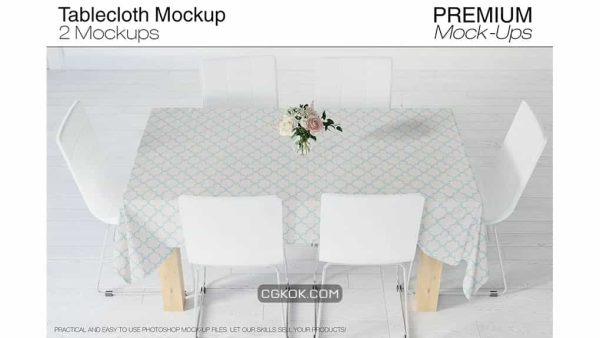 دانلود موکاپ رومیزی Tablecloth Mockup Set