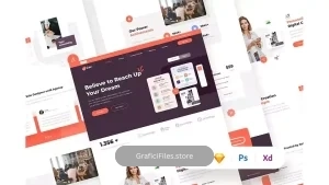 دانلود لندینگ پیج Template Canva Landing Page