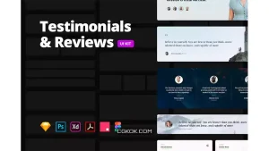 دانلود رابط کاربری Testimonials & Reviews – Multi-format UI Kit
