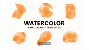 دانلود براش آبرنگ فتوشاپ Textured Watercolor Brushes
