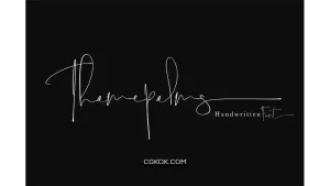 دانلود فونت انگلیسی دست نویس Thamepalms | Handwritten Font