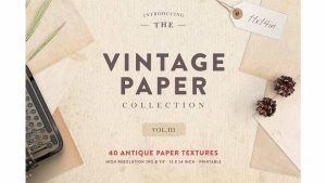 دانلود تکسچر کاغذ قدیمی و کهنه The Vintage Paper Collection Vol.03