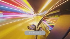 فوتیج تایم لپس رانندگی سریع ماشین Time-Lapse Of A Car Driving Fast
