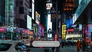 فوتیج تایم لپس میدان تایمز در شب Time-Lapse Of Times Square At Night