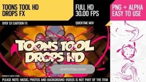 دانلود فوتیج افکت کارتونی Toons Tool HD Drops FX