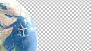دانلود فوتیج حرکت هواپیما دور کره زمین Travel The Globe