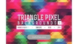 دانلود بک گراند پیکسلی سه گوش Triangle Pixel Backgrounds Pack 3