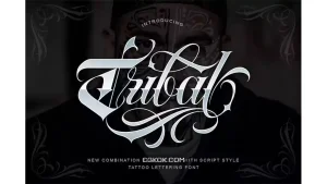 دانلود فونت انگلیسی تاتو Tribal Font