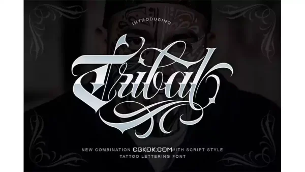 دانلود فونت انگلیسی تاتو Tribal Font