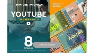 دانلود طرح لایه باز کاور ویدیو یوتیوب آموزشی Tutorial YouTube Thumbnails