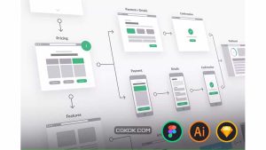دانلود طرح لایه باز فلوچارت تجربه کاربری UX Flowchart Cards