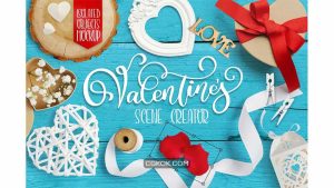 دانلود جعبه ابزار ساخت موکاپ ولنتاین Valentine Mockup scene creator