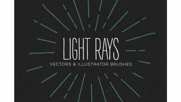 دانلود براش پرتوی نور برای ایلوستریتور Vector Light Ray Brushes