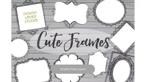 دانلود وکتور قاب روستیک Vector Rustic Cute Frames