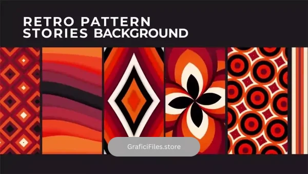 دانلود بک گراند موشن گرافیک پترن رترو Vertical Retro Pattern Background Pack