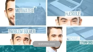پروژه افترافکت رزومه Video Resume CV