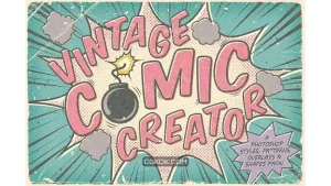 دانلود استایل کمیک متن قدیمی Vintage Comic Creator