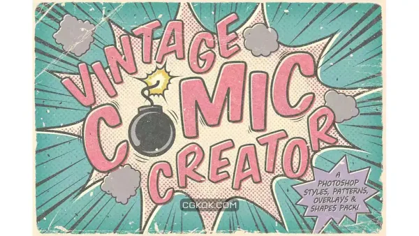 دانلود استایل کمیک متن قدیمی Vintage Comic Creator