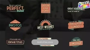 پروژه داوینچی ریزالو تایتل وینتیج Vintage Titles for DaVinci Resolve