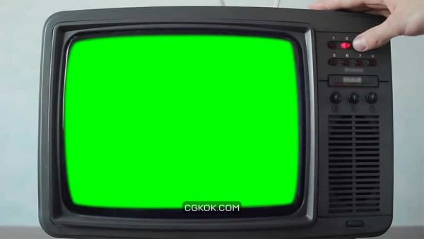 فوتیج کروماکی تلویزیون قدیمی Vintage TV