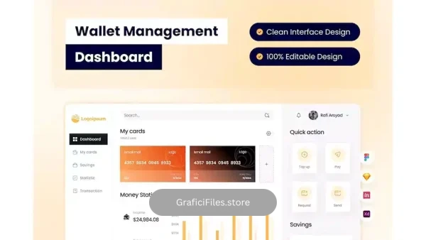 دانلود داشبورد مدیریت کیف پول Wallet Management Dashboard