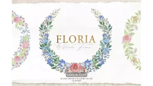 دانلود کلیپ آرت فریم گل آبرنگی Watercolor Floral Frames