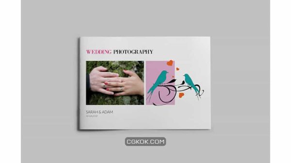 دانلود قالب ایندیزاین آلبوم عکس عروسی Wedding Album Template